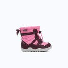 Xero Shoes Alpine Pull-On Little Kids Boots in Pink and Maroon with Toe Facing Right