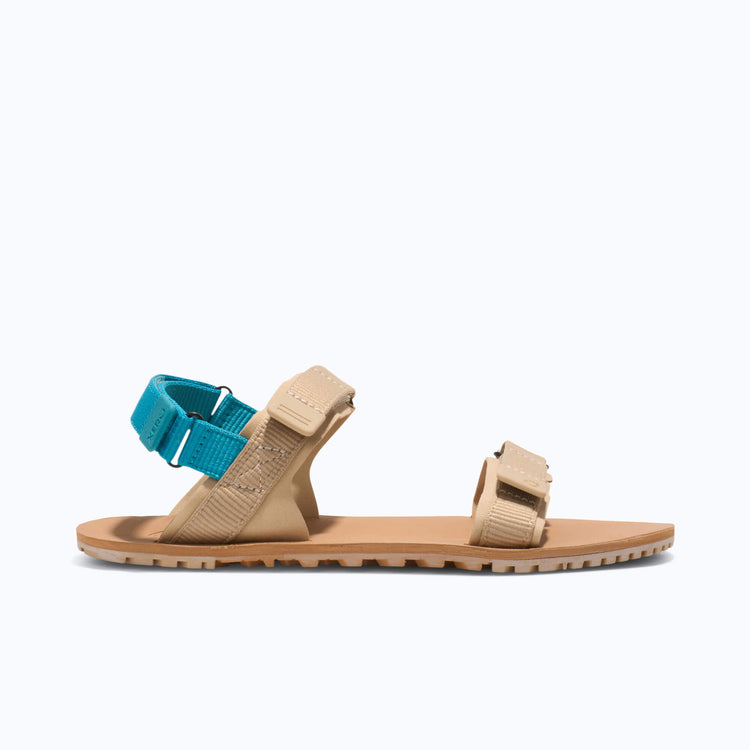 Xero Shoes D-Trail Women Sandal at Blue and Cream with Toe Facing Right