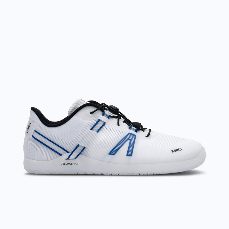 Xero Shoes XT Max Women Shoe in White with Black Quick Laces and with Toe Facing Right